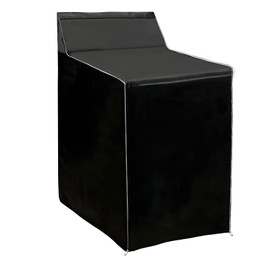 HYVAKUPPA 1Pack Washer and Dryer Covers Outdoor Washing Machine Cover for Top and Front Load 420D PU Waterproof Laundry Dryer Cover with Zipper and Storage Bag, W29”x D28”x H43” (Black)