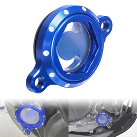 CRF250R CRF450L Oil Filter Cover Cap Trim Compatible with CRF 250R CRF450X CRF250RX 450RX CRF 450L CRF450RL Accessories (Blue)