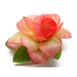 Hawaii Luau Party Artificial Fabric Gardenia Hair Clips Peach Pink 8 Pack