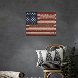 Funaluz Motivational Wall Art for Men The Man In The Arena Pictures Wall Decor Positive Canvas Print Painting Modern Artwork for Office Living Room Bedroom 12"x16"