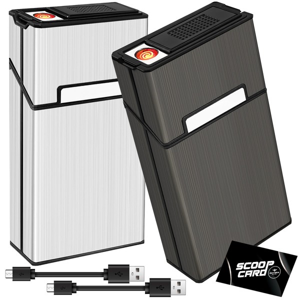 roygra Cigarette Case with Lighter 100s King Size (2 Pack),