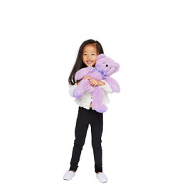 Enesco Kalidou Teddy Bear with Bow Plush Stuffed Animal, 16 Inch, Lavender