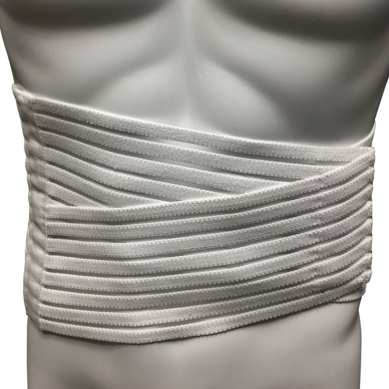 OTC Lumbosacral Support, 7-inch Lower Back, Lightweight Compression, Elastic, White,