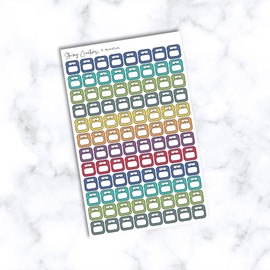 Colorful Weight Scales Planning Stickers, 2 Sheets, 192 Total Stickers, 0.5" wide, Multicolor, Health & Wellness Planner