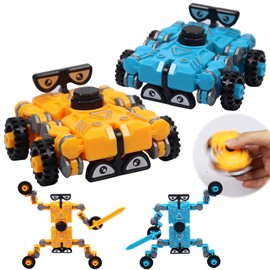 Robot Fidget Spinner, Spinner Toy, DIY Transformable Mechanical Spinner, Fingertip Gyro Hand Finger Spinning, Fingertip Toy, Mini Robot Fidget Toys for Children Adults