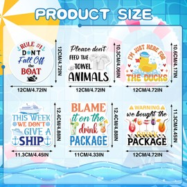 Cruise Door Decorations Magnetic Funny - Joybileefun 6PCS Towel Animals Cruise Magnets for Door Decoration Ducks Happy Drink Package Funny Magnets for Refrigerator Cruise Ship Cabin Door Car Decor