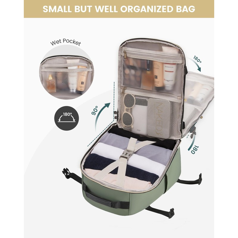 LOVEVOOK Ryanair Cabin Bags 40x20x25 Underseat Travel Bag Backpack 20L,