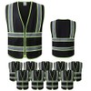 Tekware Safety Vest with High Reflective Strips, Pack of 10