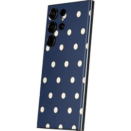 Skinit Decal Phone Skin Compatible with Galaxy S23 Ultra - Blue and Cream Polka Dots Design