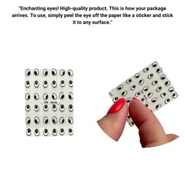 194-4: 3D Resin Googly & Wiggle Eyes (36 Pcs/18 Pairs) 4mm Miniature – Black, White – Small Self-Adhesive Eyes for Crafts, Clay, Cold Porcelain, Polymer Clay, Sculptures & DIY Projects