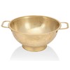 Gold Strainer for Kitchen, 3QT, Stainless Steel Colander with Handle
