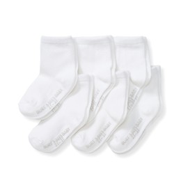 Burt's Bees Baby Baby Socks Ankle or Crew Height Made with Soft Organic Cotton - 6 Packs With Non-Slip Grips for Babies and Newborn Babies