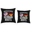 American Raised With German Roots USA Germany Flag Throw Pillow