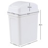 Zopnny Bathroom Bin Small Trash bin for Bathroom, Plastic Swing
