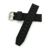 20mm Soft Rubber Silicone Watch Band (Black)