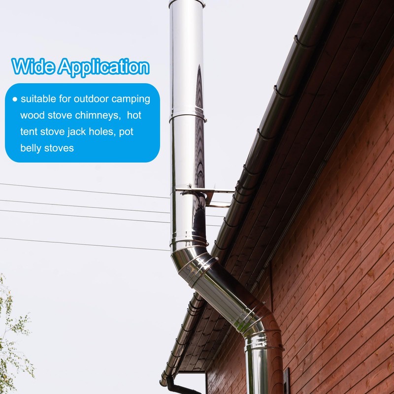 PATIKIL 90 Degree Stove Pipe and 45 Degree Chimney Flue