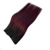 Smavida Sew In Hair Extensions Real Human Hair Ombre Burgundy