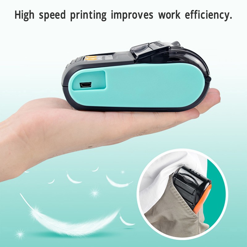 Bluetooth Thermal Printer 58mm Label Printer Pocket Printer 100‑240V for
