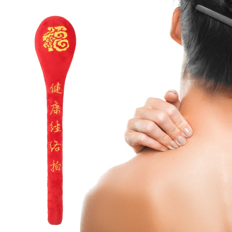 Meridian Shoulder Neck Massage Stick Chinese Massage Hammer Red Body
