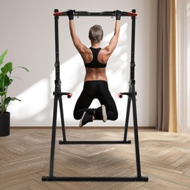 awolsrgiop Pull Up Bar, Triangular Dip Bar Station for Home Gym Strength Training Workout Power Tower 440lbs Adjustable Height Pull Up Bar Free Standing for Home Gym Sports Centers Strength Train