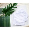 BonjourMrsMr Ladies Womes White Embroidery Cotton Handkerchiefs Wedding Hankies Scalloped