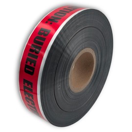 ACE Supply Buried Electrical Line Caution Tape - Detectable Underground Tape - 2 Inch x 1000 Ft Length, 5 Mil - Buried Electrical Tape Used for Utility Marking Tape