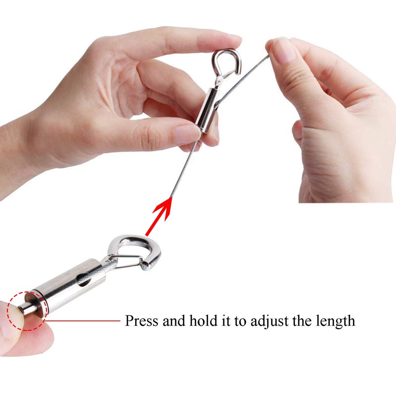 ZKSM Picture Hanging Wire 2 Packs Adjustable Stainless Steel Wire