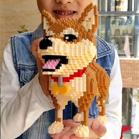 Uvini Adult Building Sets, Micro Bricks Dog Animal Building Toy Bricks Dog for Kids 10,11, 12, 13, 14, Teens or Adult, 1850 Pieces