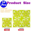 32Pcs Lemon Disposable Paper Dessert Napkins, 6.5in