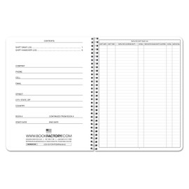 BookFactory Shift Handover Log Book Nurse Shift Hand Over Communications Logbook/Restaurant Change Manager Communication Notes Notebook - 100 Pages, 8.5'' x 11'' (Made in USA)