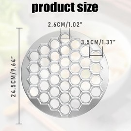 JINJUMEI Dumplings Ravioli Mould, 37 Holes Pelmeni Dumpling Mould Made of Metal, Ravioli Shaper, Dumpling Maker for DIY Cooking, Family Celebrations, Parties and Picnics