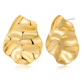 LILIE&WHITE Gold Earrings for Women Women's Earrings Golden Earrings Women's Earrings Gold Jewellery Women, Copper, No Gemstone