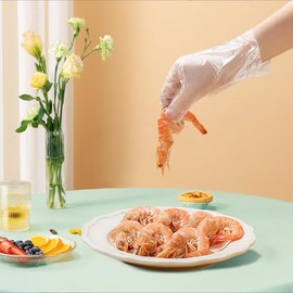 Disposable Gloves - Small Plastic PE Clear Durable Work for Cleaning Cooking Garden Craft, for 3-12 Years