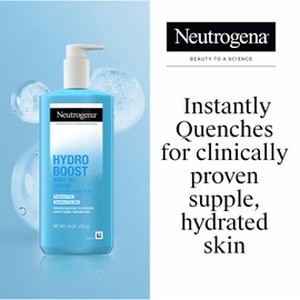 Neutrogena Hydro Boost Body Gel Cream with Hyaluronic Acid, Lightweight & Fast-Absorbing Moisturizer for Normal to Dry Skin, Fragrance-Free, 16 oz