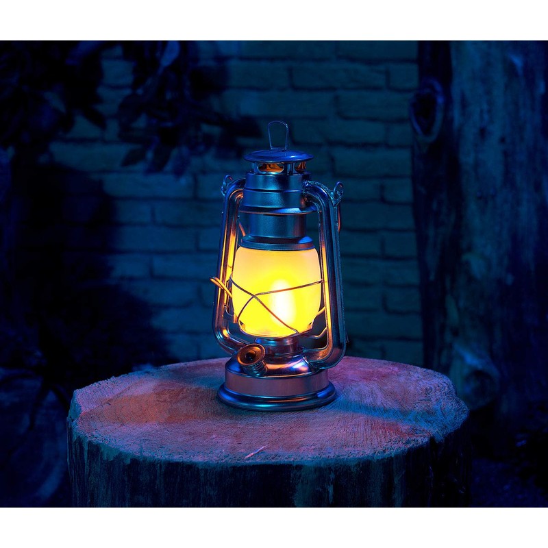 Lunartec Storm Lamp: LED Storm Lantern with Flame Effect 25