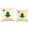 Old Maine State Flag 1901 Pine Tree Throw Pillow