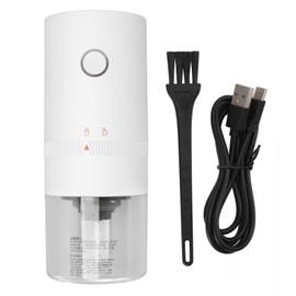 Electric Pepper Grinder Adjustable Coarseness USB Rechargeable Automatic Spice Mill for Salt Herb White