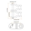 uxcell 8Pcs #40-2/08A-2 Double Chain Offset Half Link Roller 12.7mm