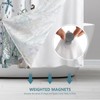 MEHOFOND Nautical Beach No Hook Shower Curtain with Snap in