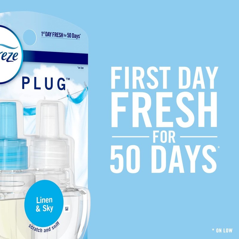 Febreze Odor-Fighting Fade Defy PLUG Air Freshener Refill, Gain Moonlight