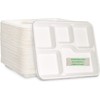PRISTINE ENTERPRISE Large Strong 5 Compartment Disposable Plates for Lunch