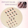 24PCS Black White French Tip Press-on Nails, Elegant Short Coffin