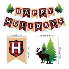 Merry Christmas Banner Christmas Banner with Christmas Chimney Decorations,Home Garden Indoor Outdoor Banner Christmas Seasonal Winter Decoration