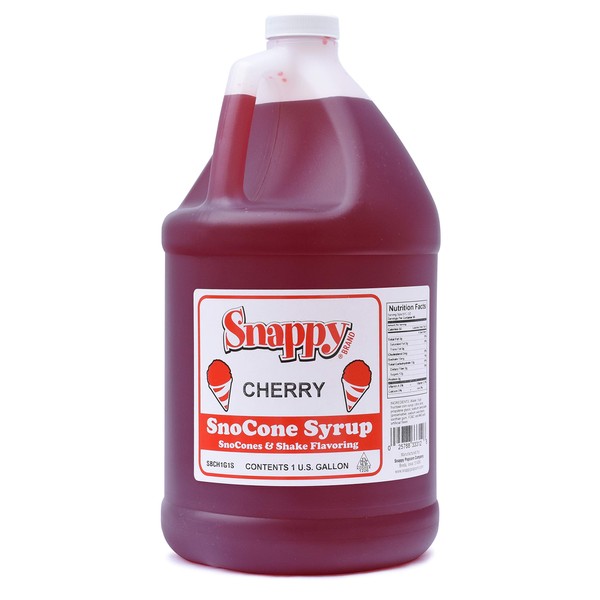 SNAPPY Cherry Sno Cone Syrup, 1 Gallon
