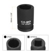 sourcing map 2Pcs 3/4-Inch Drive 12 Point Impact Socket 27mm