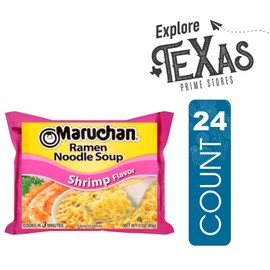 Maruchan - Lavinia Essentials Bundle: 24-Pack of Shrimp Instant Ramen Noodles 3 oz Pack + 1 Utility Prop.