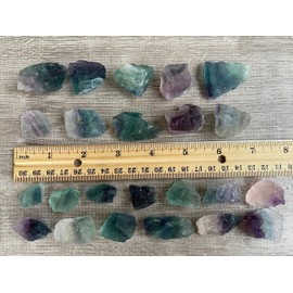GAF TREASURES Small Rough Natural Stones, 0.75-1.25" Raw Crystals, Natural Rough Stones (Rainbow Fluorite, 1 Pound)