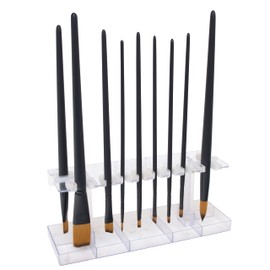 Masterson Sta-New Brush Holder, for Artist Paint Brush Drying, Storage, Organizing and Protection, Holds 10 Art Brushes Bristles Pointing Down, Fine Art, Studio, Classroom, Desktop, Made in USA