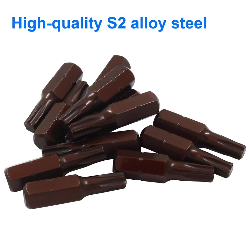 Bivethoi T25 Torx Impact Screwdriver Bit Set, 1/4" Magnetic Screw