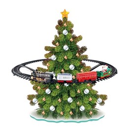 Tren Eléctrico para Árbol de Navidad, Luces y Sonidos, Decoración Temporada Navideña (BOP1382691)
